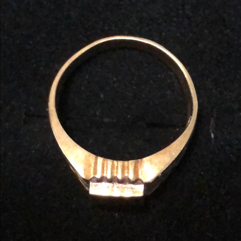 Copper ring with Black Onyx stone size 8 - Picture 4 of 4